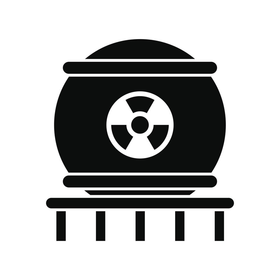 ícone de energia nuclear, estilo simples vetor