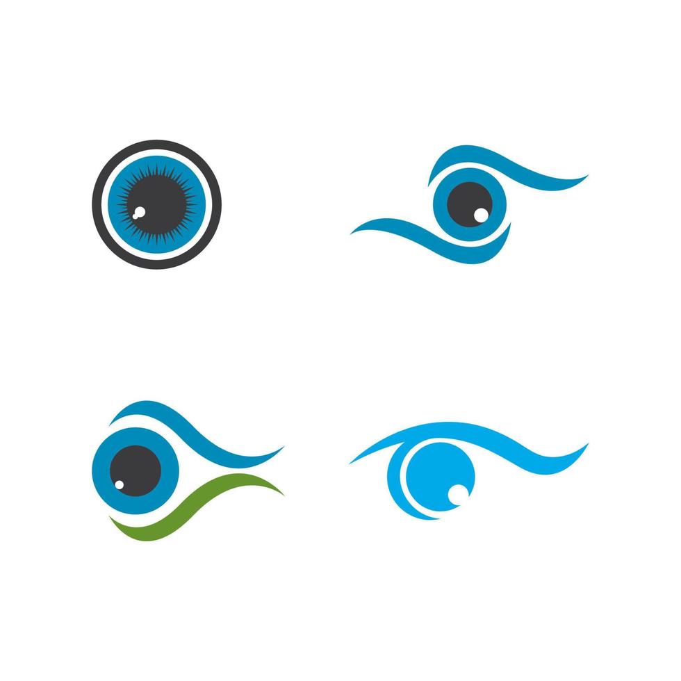 identidade visual corporativa design de logotipo de vetor de cuidados com os olhos