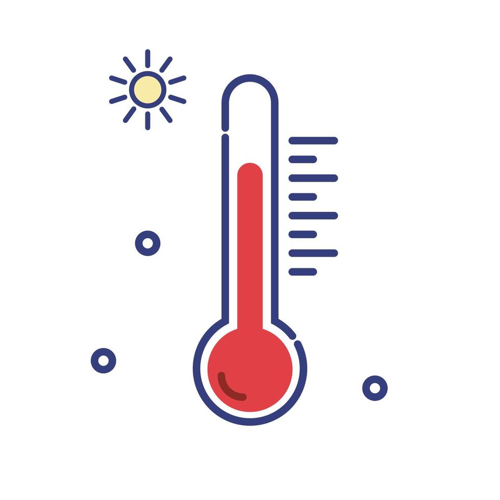 ícone de termômetro de temperatura vetor