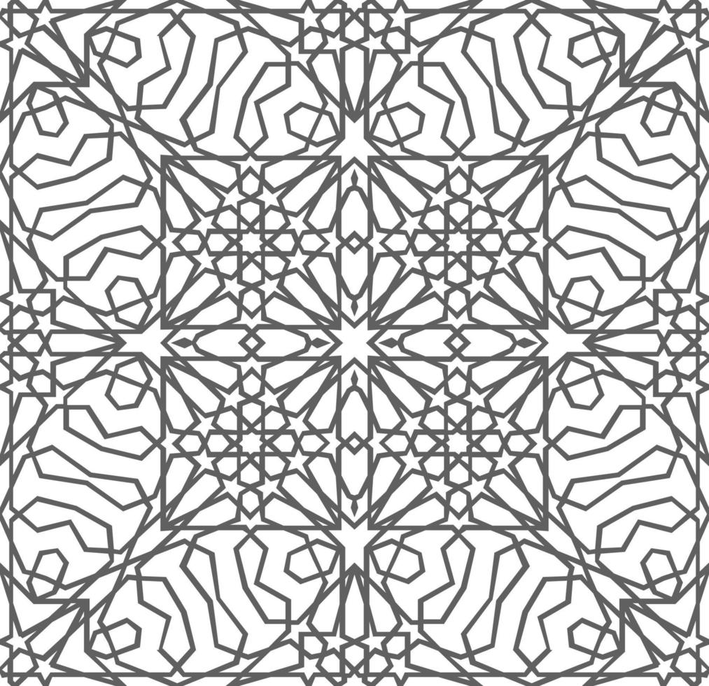 padrão árabe Ramadan Mubarak padrão de estrela muçulmana simples. design quadrado de flor. fundo padrão islâmico. vetor de flor islâmica padrão de círculo.