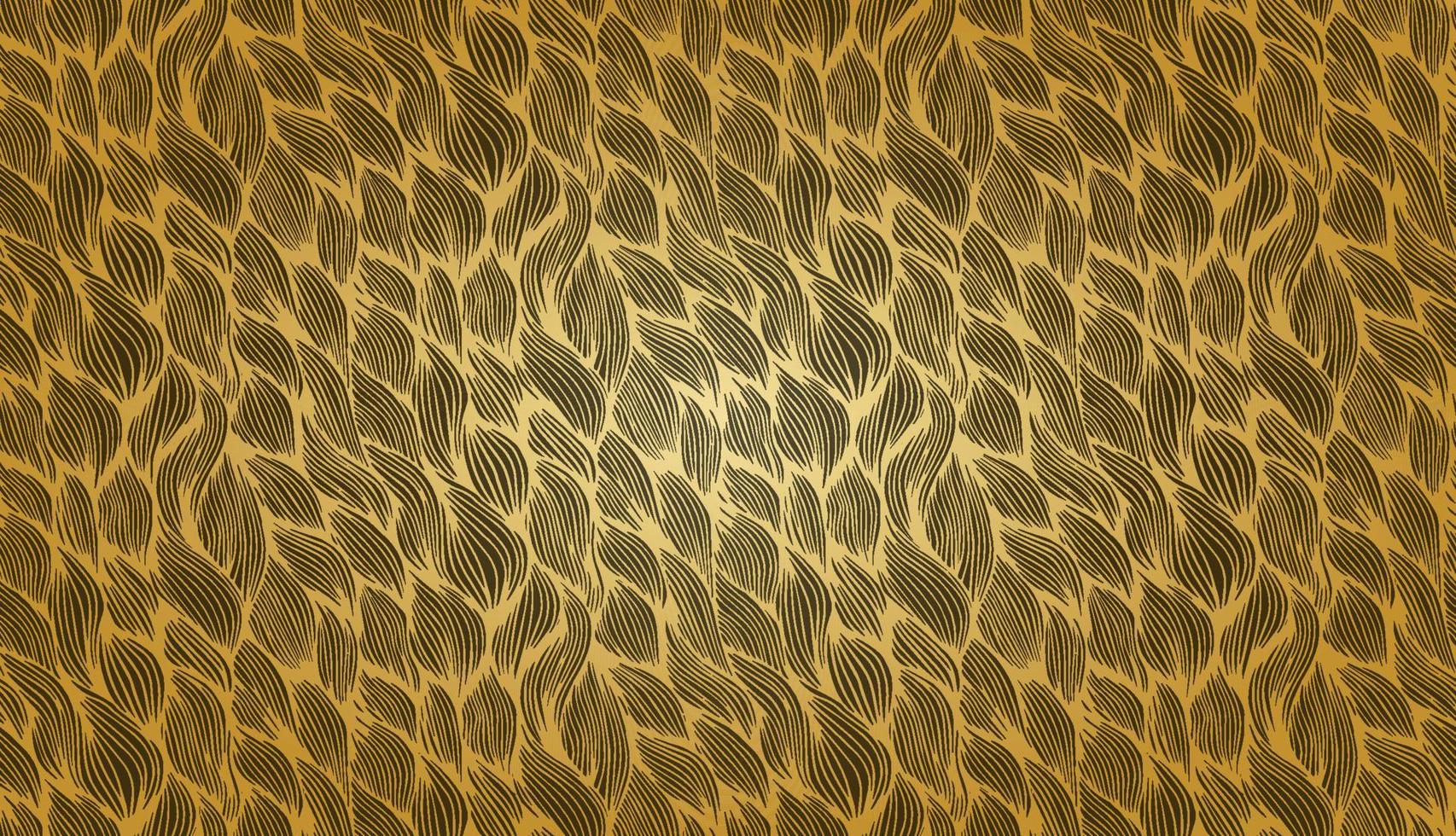 padrão sem emenda de renda de ouro. estilo de linha simples padrão ouro retrô. ilustração em vetor fundo onda suave dourada.