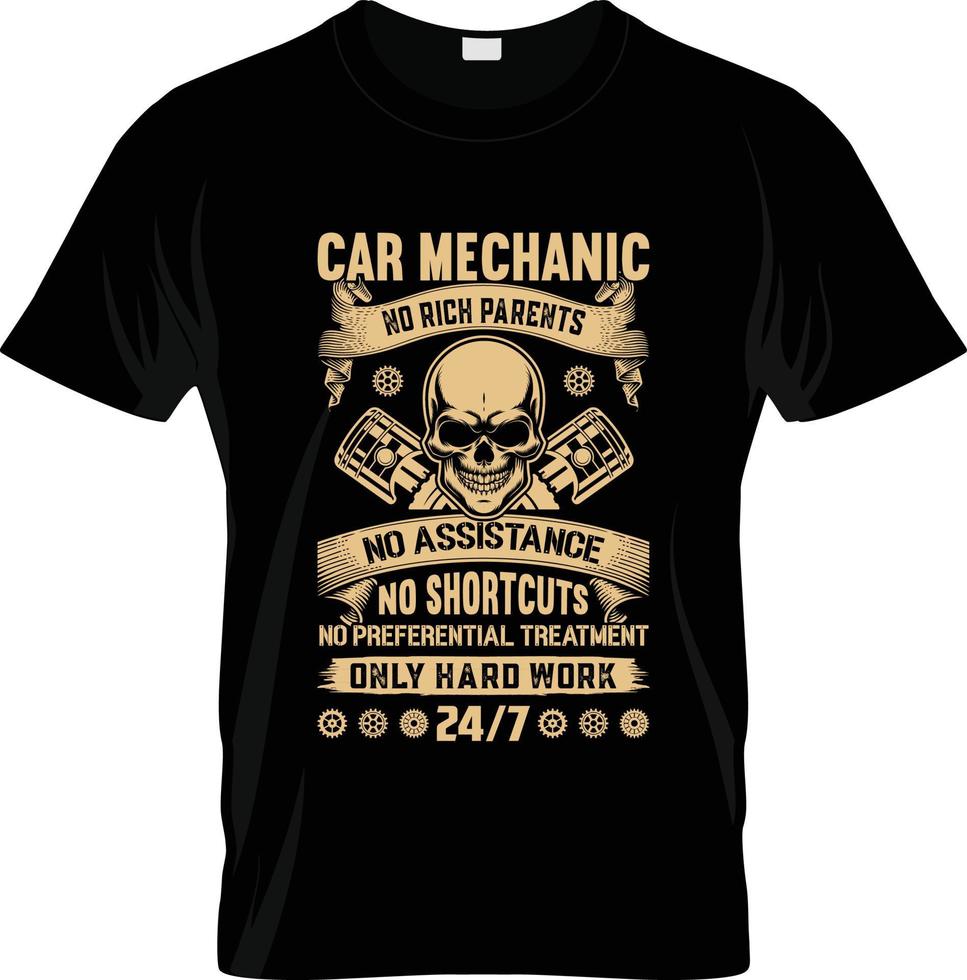 design de camiseta mecânica, slogan de camiseta mecânica e design de vestuário, tipografia mecânica, vetor mecânico, ilustração mecânica