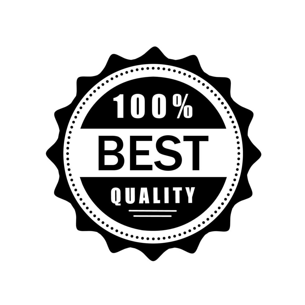 selo de melhor qualidade. selo preto de melhor qualidade. 100 por cento de selo de produto de melhor qualidade do logotipo de melhor qualidade. vetor. vetor