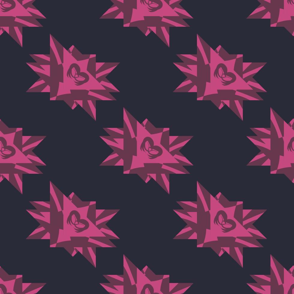 padrão sem emenda abstrato com padrão geométrico. fundo, papel de parede, vetor digital de têxteis para o lar e padrão em forma de flor novo