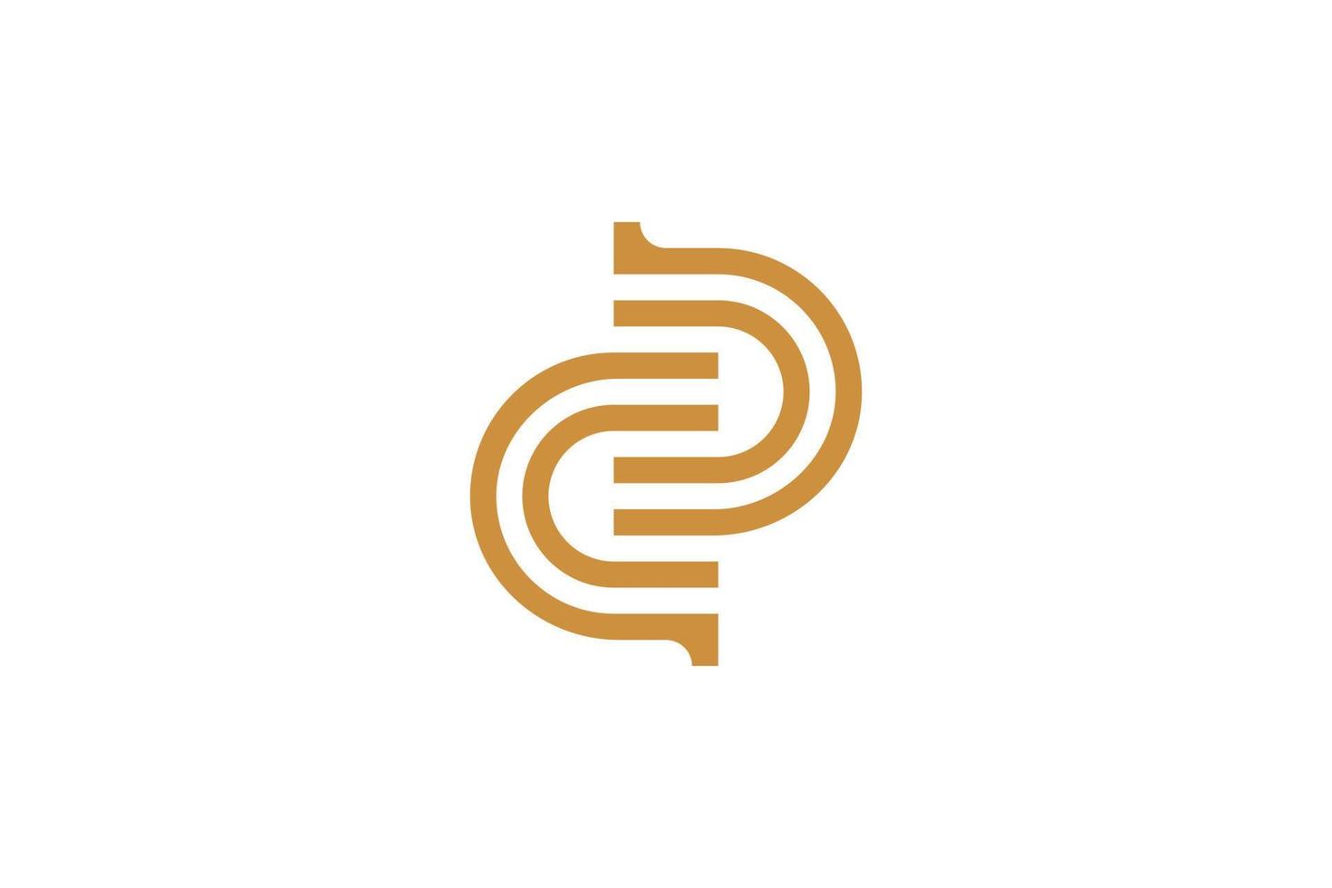 logotipo de luxo monolinha da letra abstrata vetor
