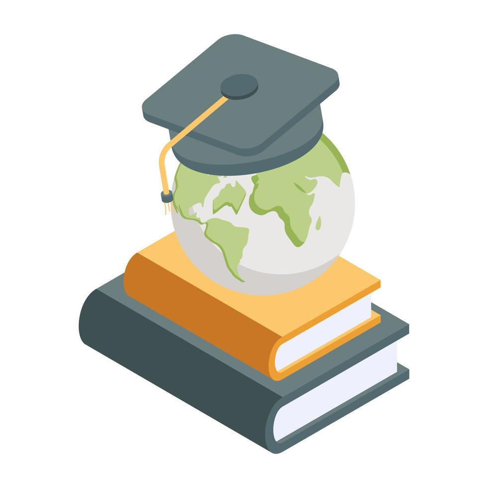 ícone de design moderno da educação global vetor