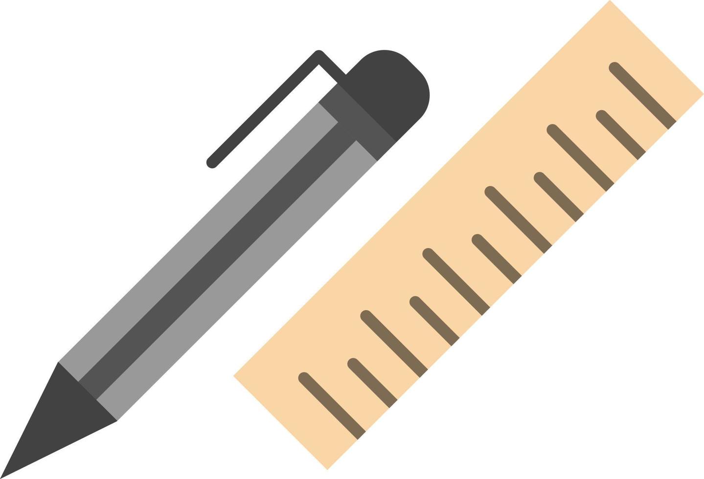 caneta organizador de mesa régua de lápis suprimentos modelo de banner de ícone de vetor de cor plana