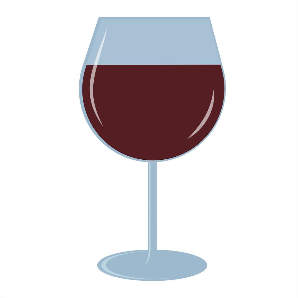 copo de vinho tinto, desenho à mão livre, ícone do logotipo do copo de vinho, ilustração vetorial vetor