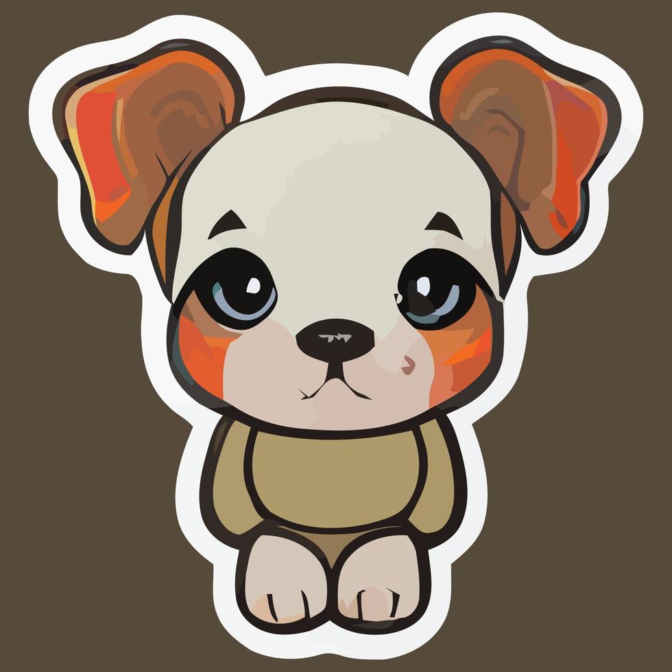 gráfico vetorial de ilustração de cachorro fofo isolado bom para ícone, mascote, impressão, elemento de design ou personalizar seu design vetor