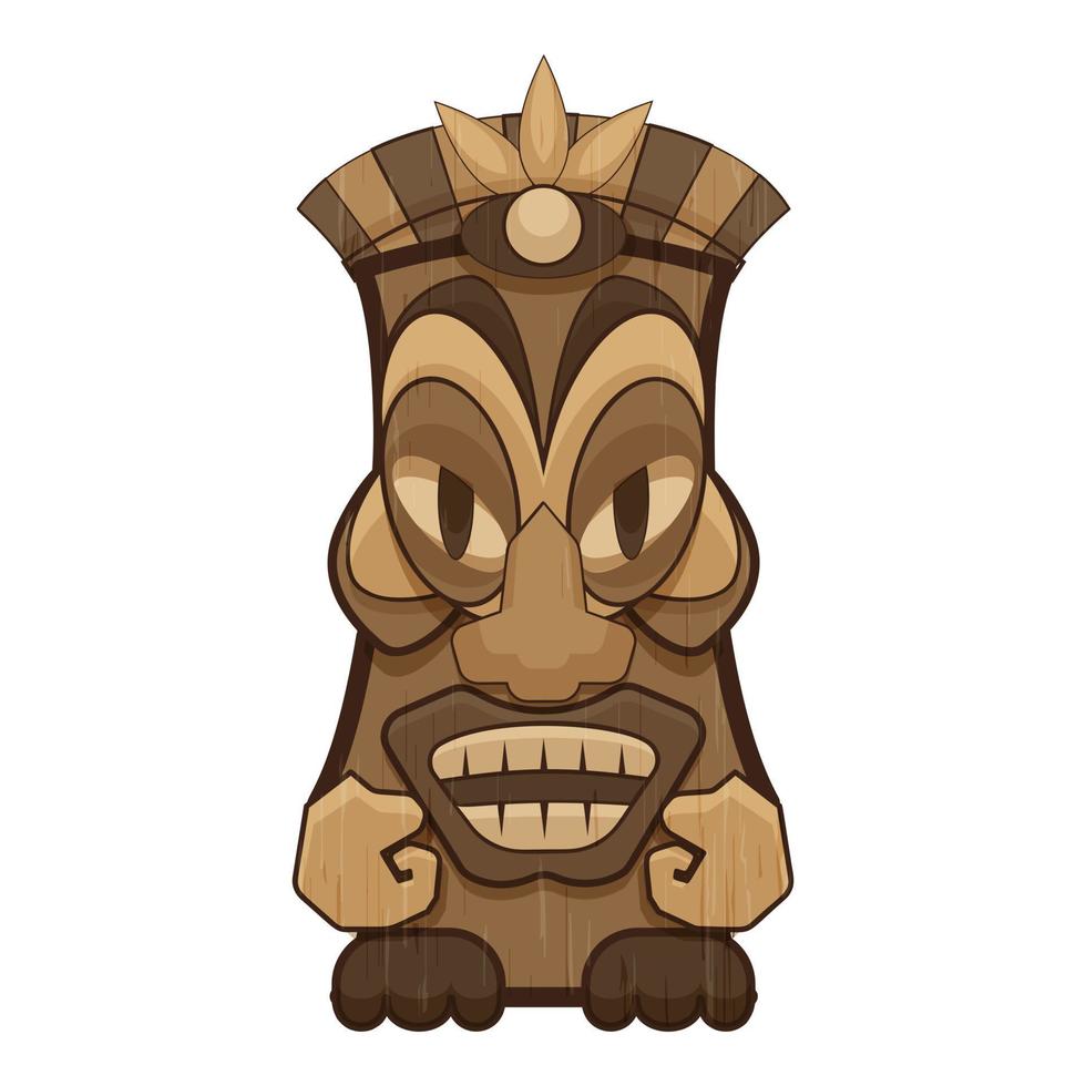 ícone do ídolo maya, estilo cartoon vetor