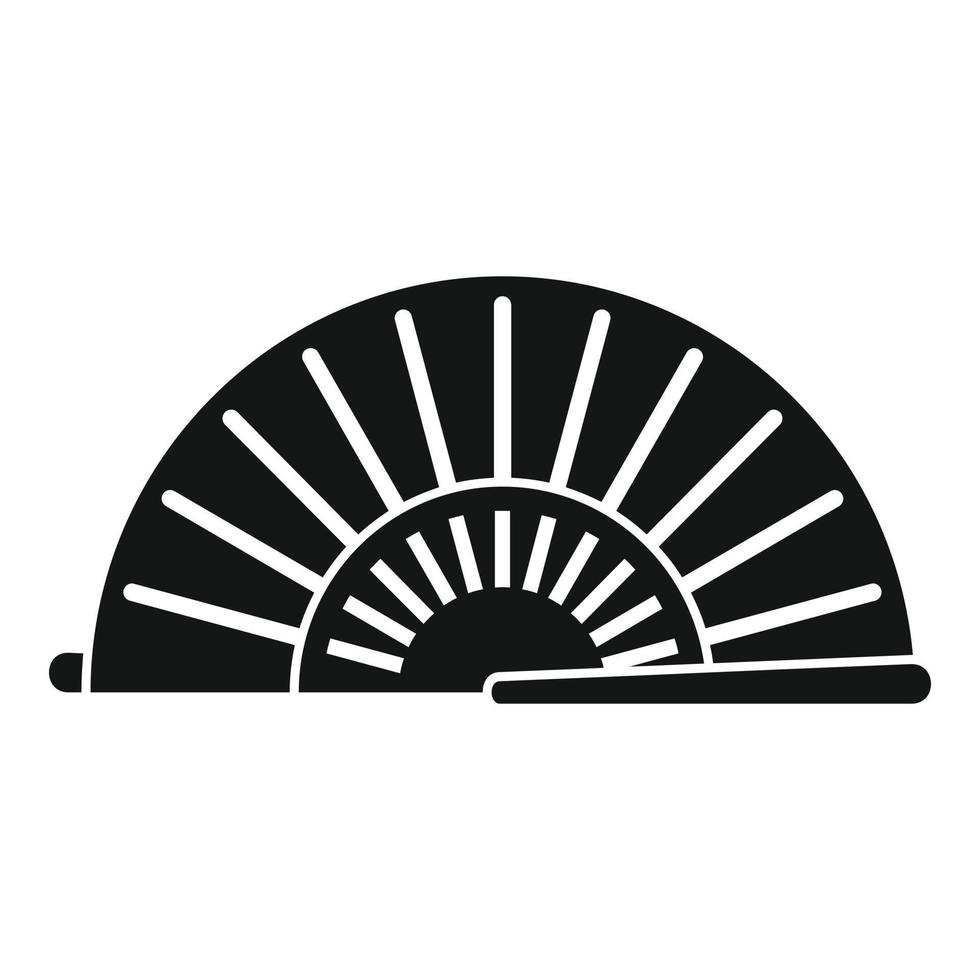 ícone de fã de mão de tradição, estilo simples vetor