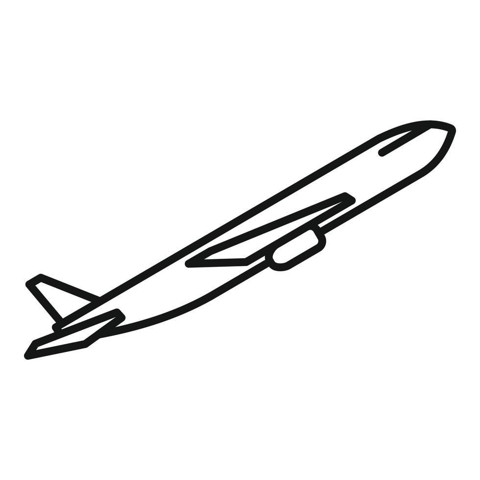 ícone de entrega de postagem aérea, estilo de estrutura de tópicos vetor