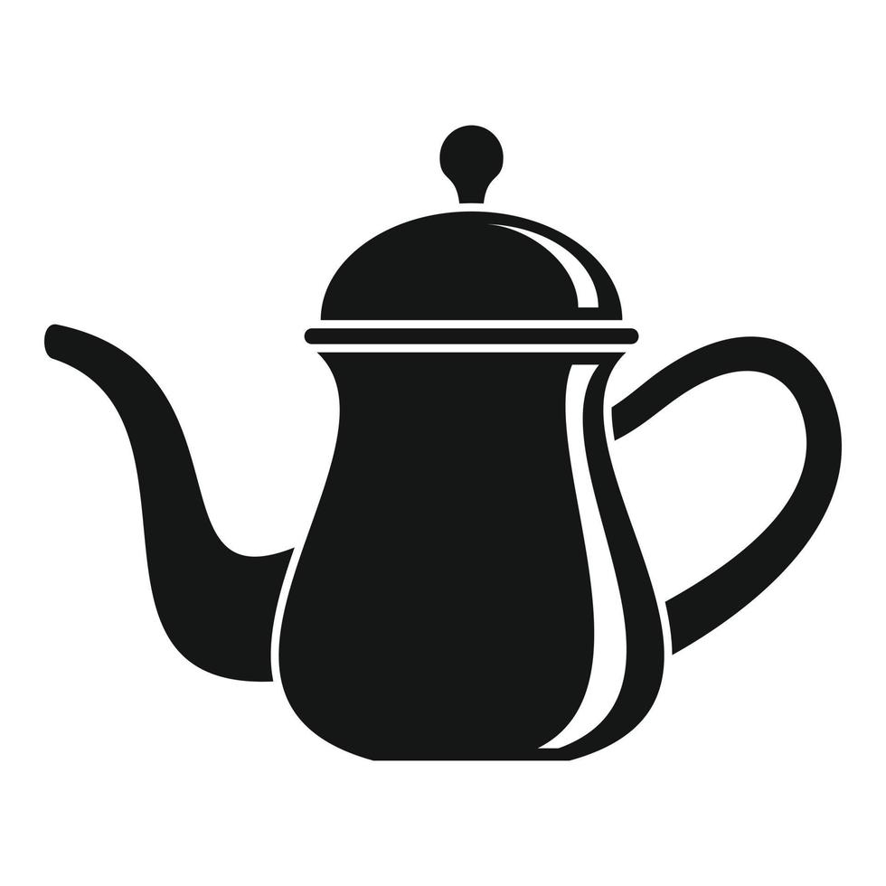 ícone de pote de café árabe, estilo simples vetor