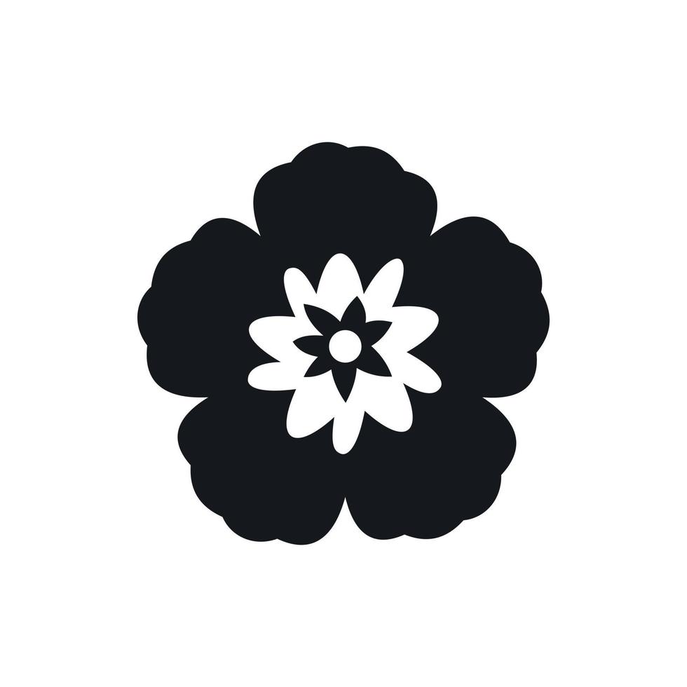 rosa de sharon, ícone da flor coreana, estilo simples vetor