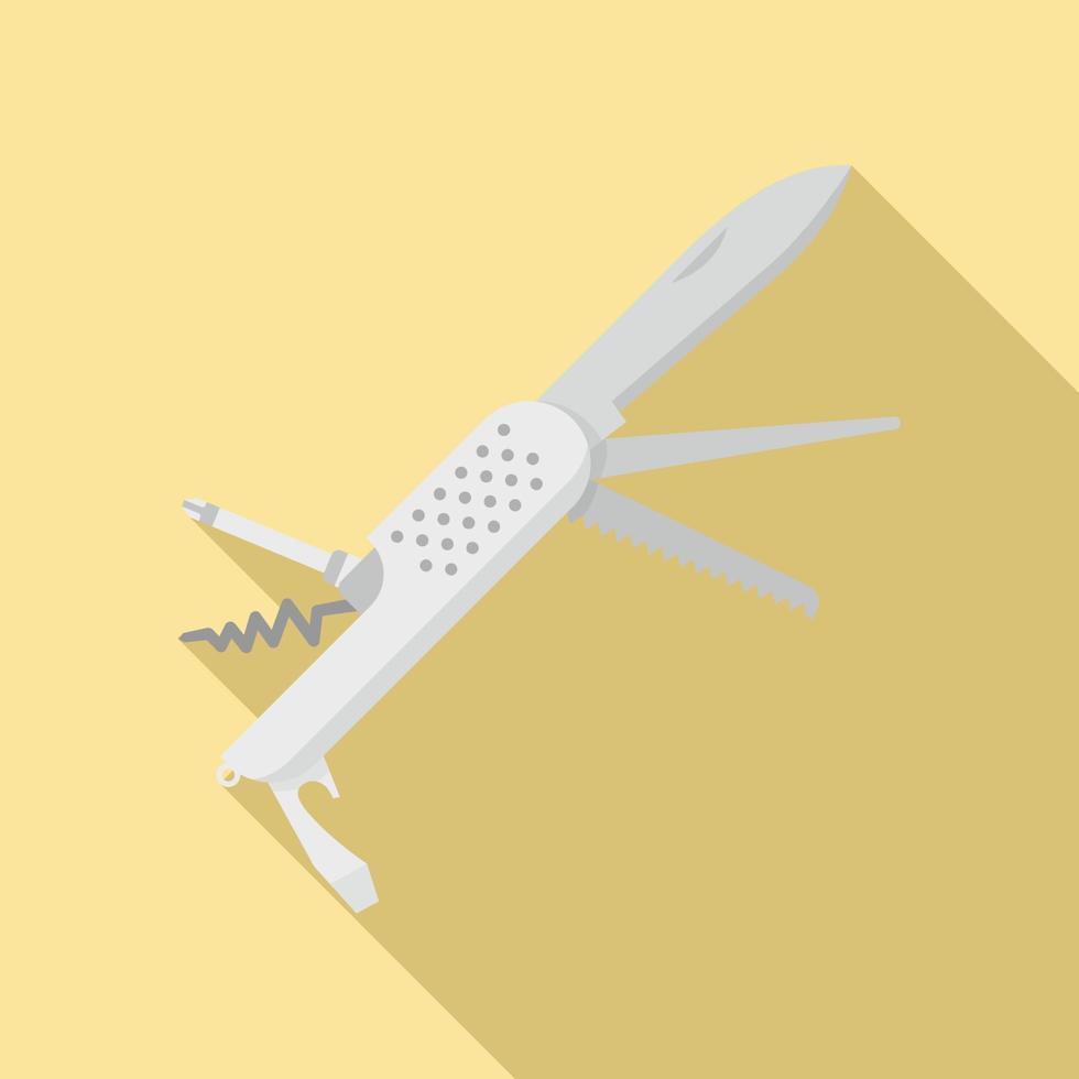 ícone de faca multifuncional, estilo simples vetor