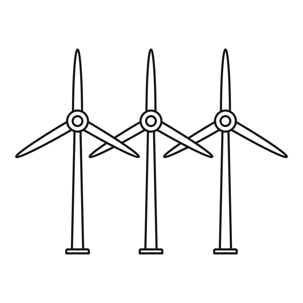 ícone de turbina de energia de inovação, estilo de estrutura de tópicos vetor