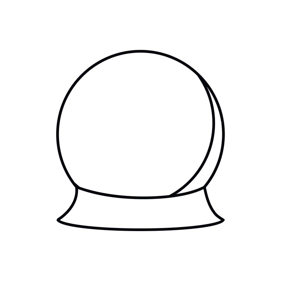 ícone de bola de cristal, estilo de estrutura de tópicos vetor
