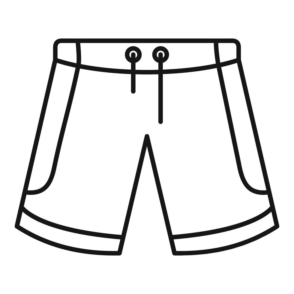 ícone de shorts de basquete, estilo de estrutura de tópicos vetor