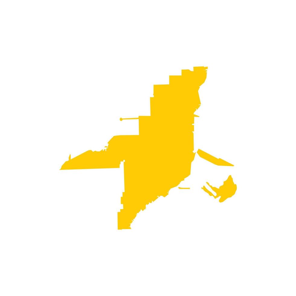 ícone do mapa amarelo da Flórida, estilo simples vetor