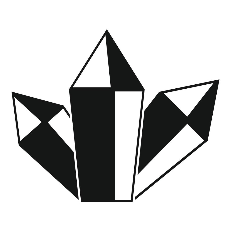ícone de cristal mágico, estilo simples vetor