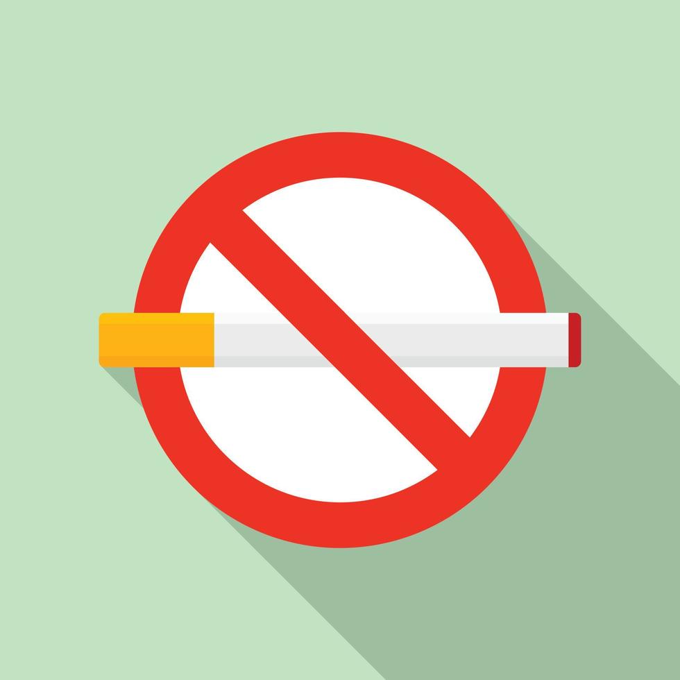 ícone público de não fumar, estilo simples vetor