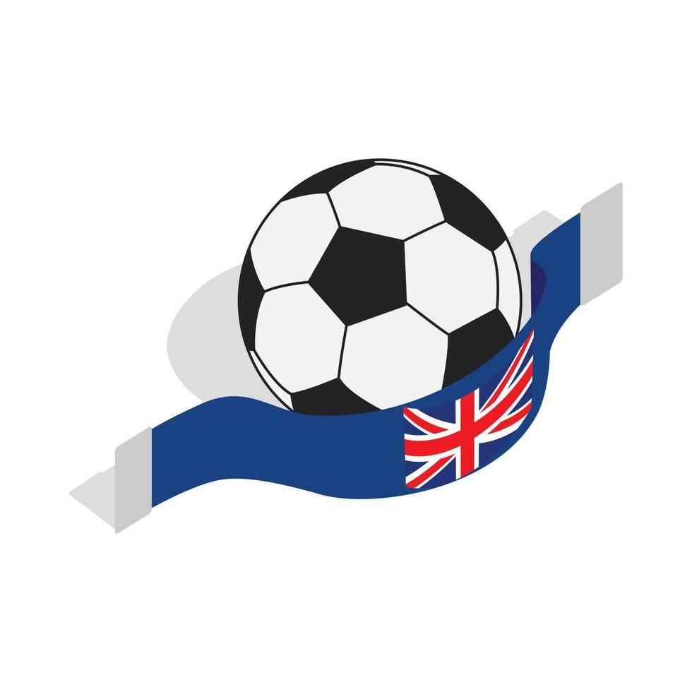 ícone do futebol inglês, estilo 3d isométrico vetor