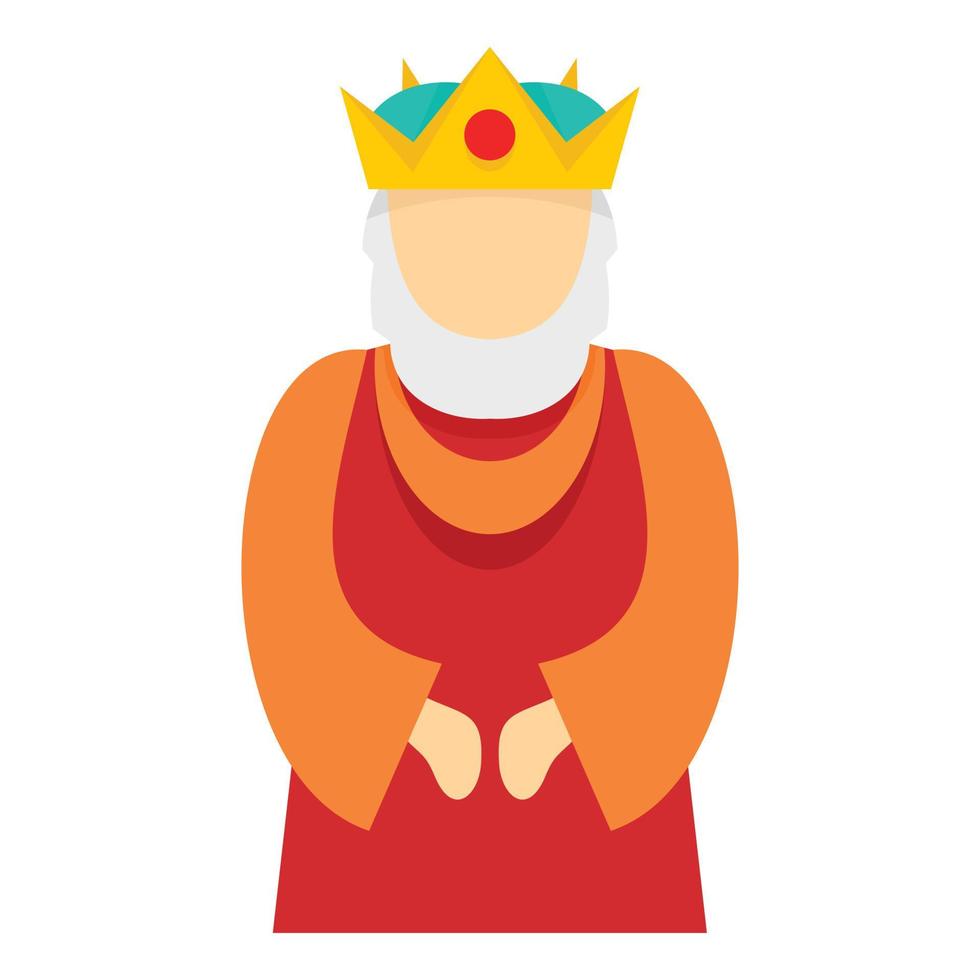 ícone do rei cristão, estilo simples vetor