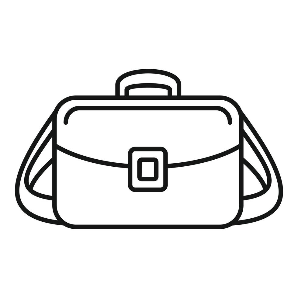 ícone do saco da câmera, estilo de estrutura de tópicos vetor