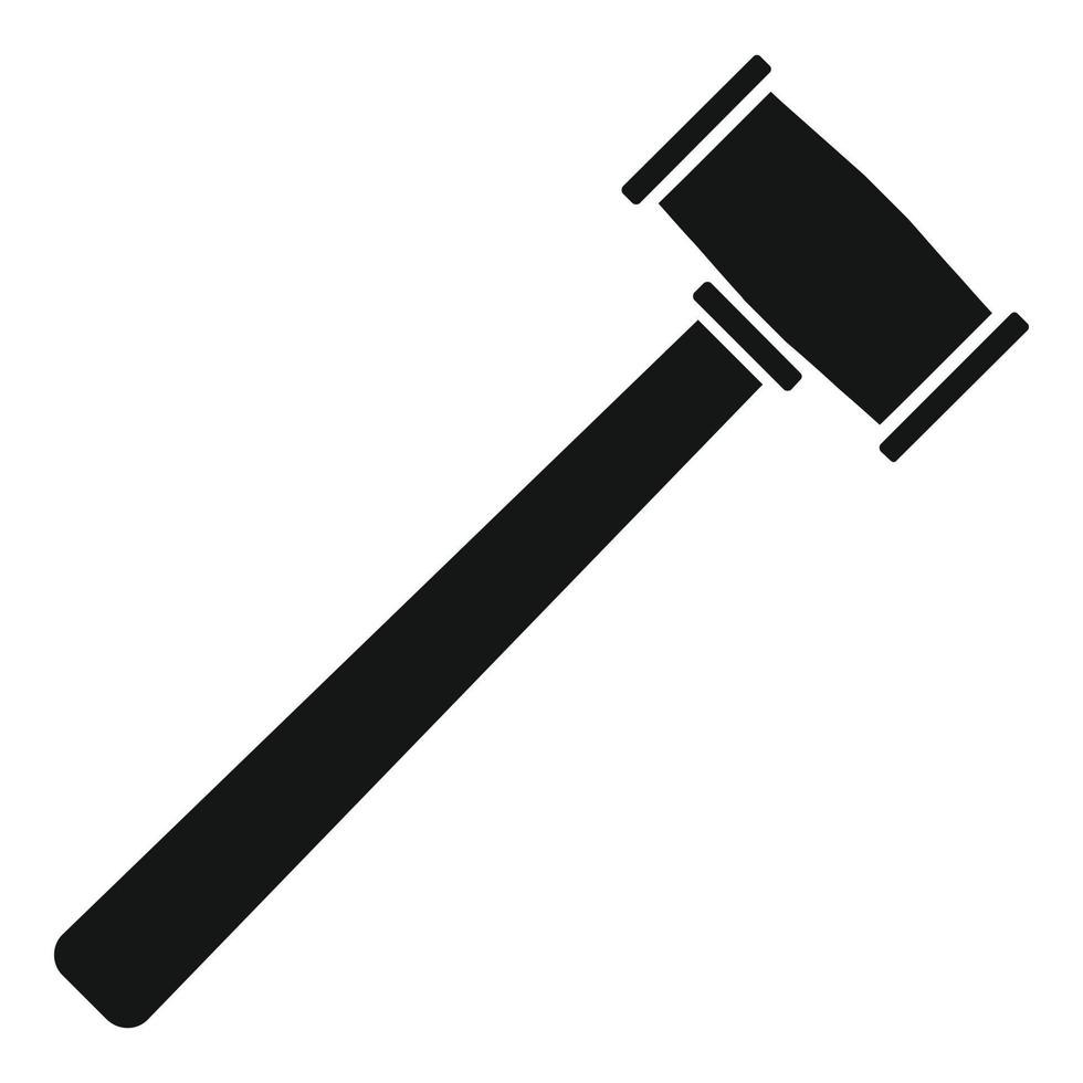 ícone do martelo de borracha, estilo simples vetor