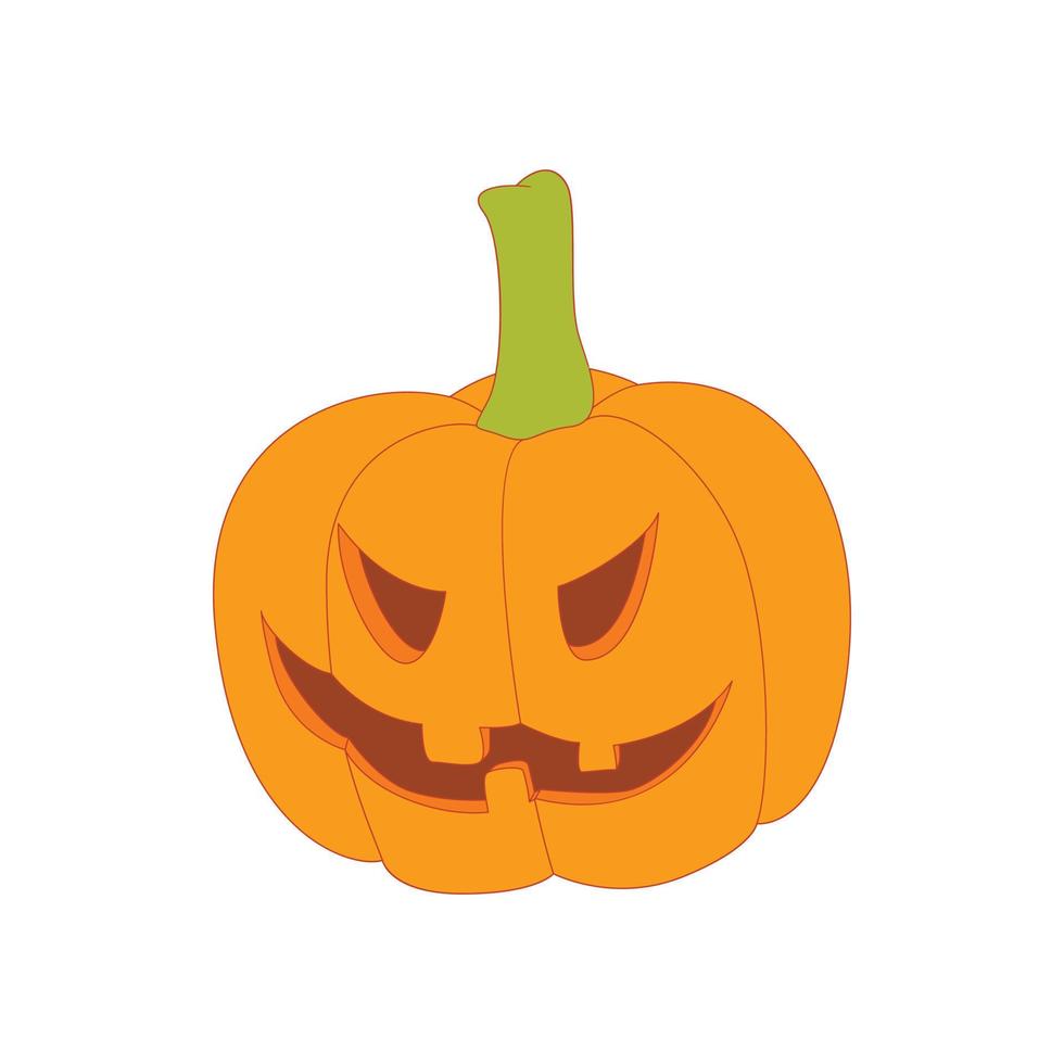 ícone de abóbora de halloween em estilo cartoon vetor