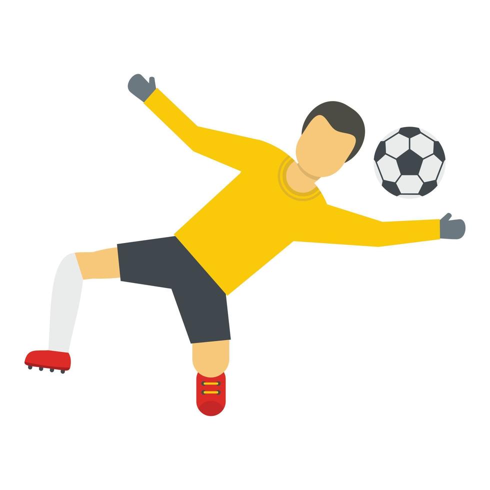 ícone de jogador de futebol, estilo simples vetor