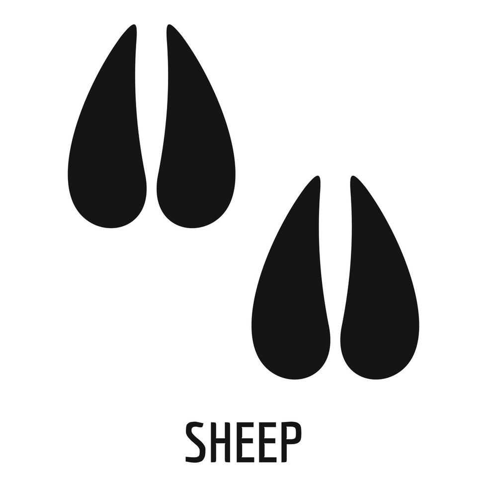 ícone de passo de ovelha, estilo simples. vetor