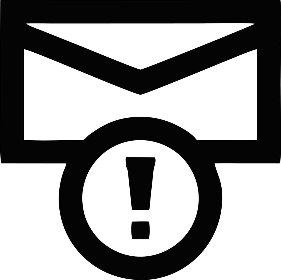 ícone de envelope em imagem vetorial preta, ilustração de envelope em preto sobre fundo branco, um design de envelope em um fundo branco vetor