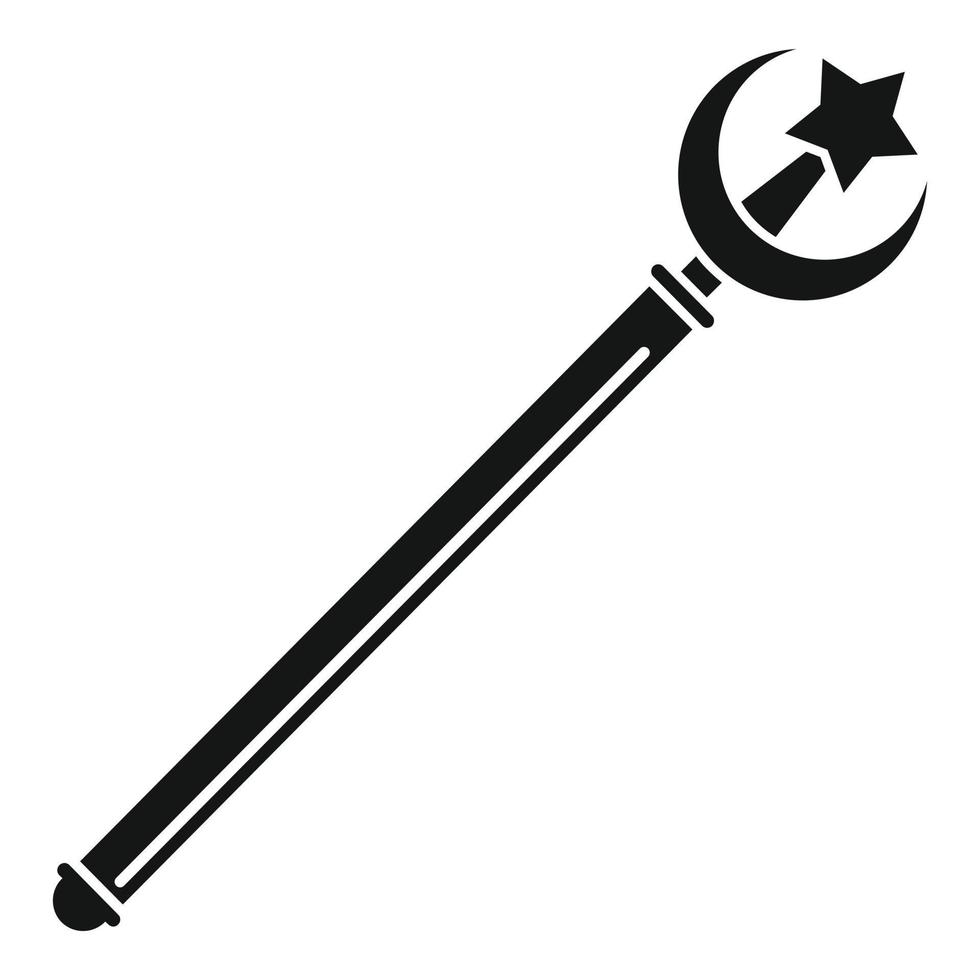 ícone do bandido estrela lua, estilo simples vetor