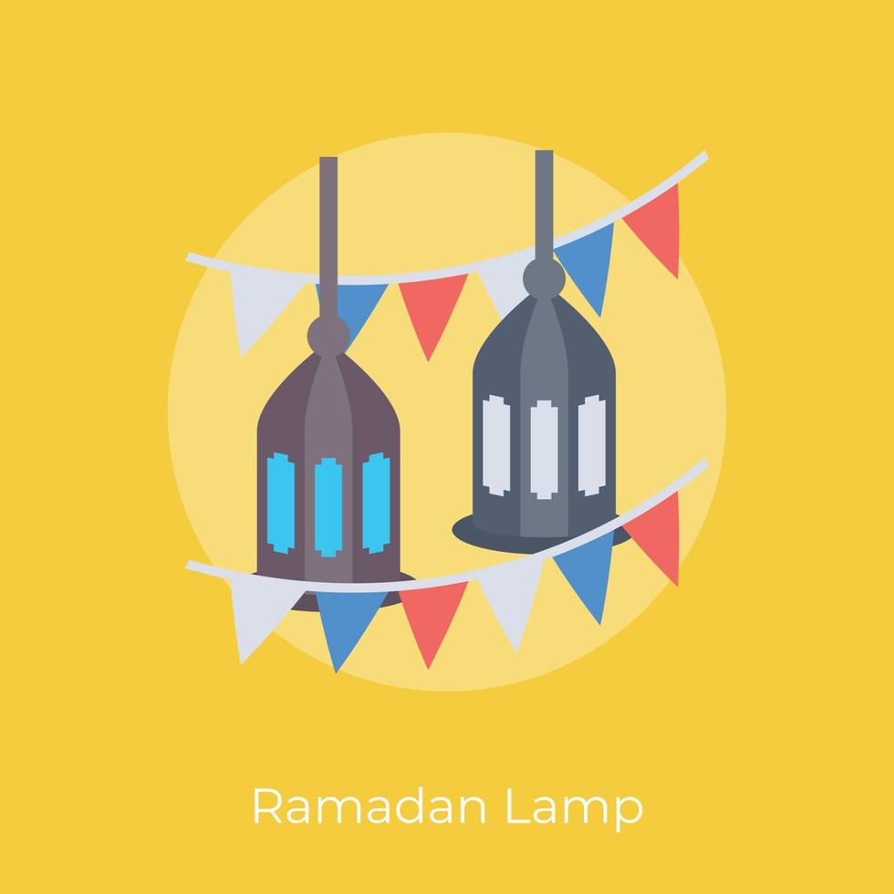 lâmpada do ramadã na moda vetor