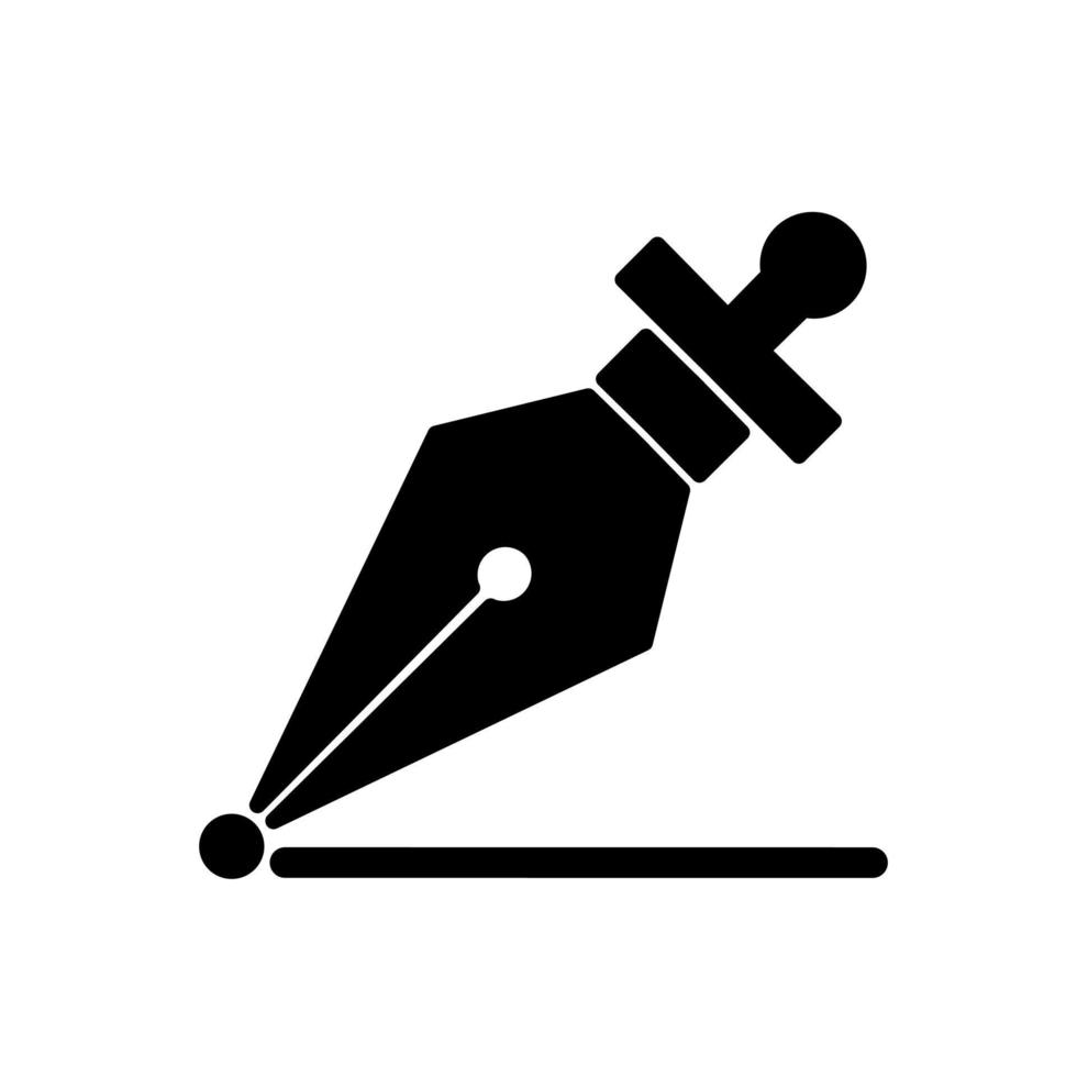 design de ícone de caneta de logotipo vetor
