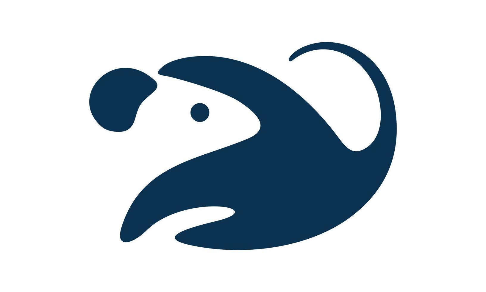 design de logotipo de animal de rato abstrato vetor