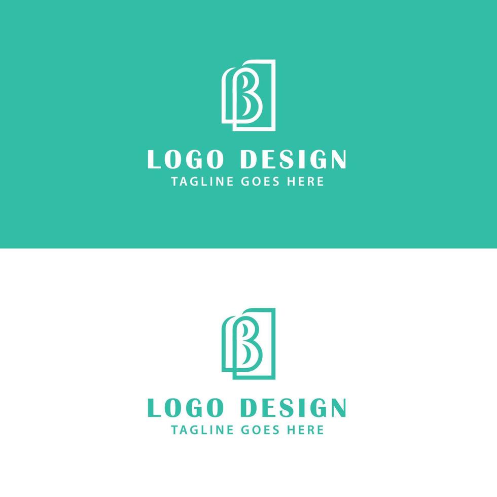 design de logotipo minimalista letra b vetor