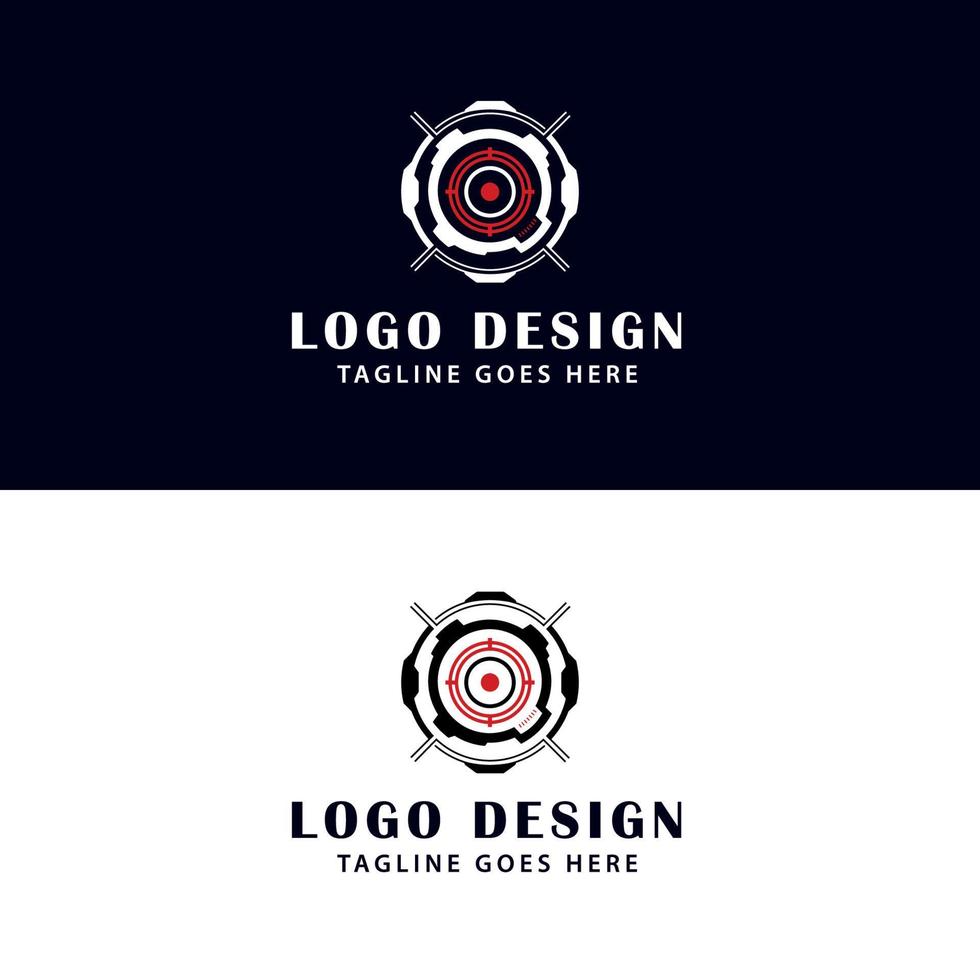 design de logotipo de treinamento tático - design de logotipo de objetivo vetor