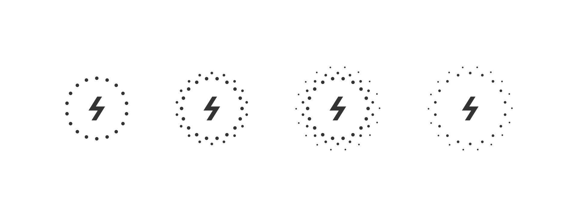 ícones de carregadores sem fio. carregador sem fio para smartphones. ícones de carregamento do conceito. ilustração vetorial vetor