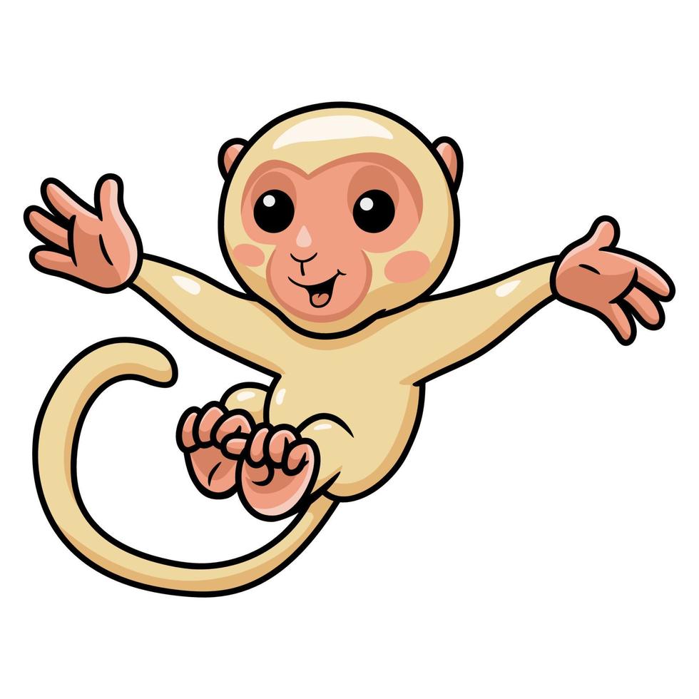 desenho de macaco bonitinho em fundo branco 15219825 Vetor no Vecteezy