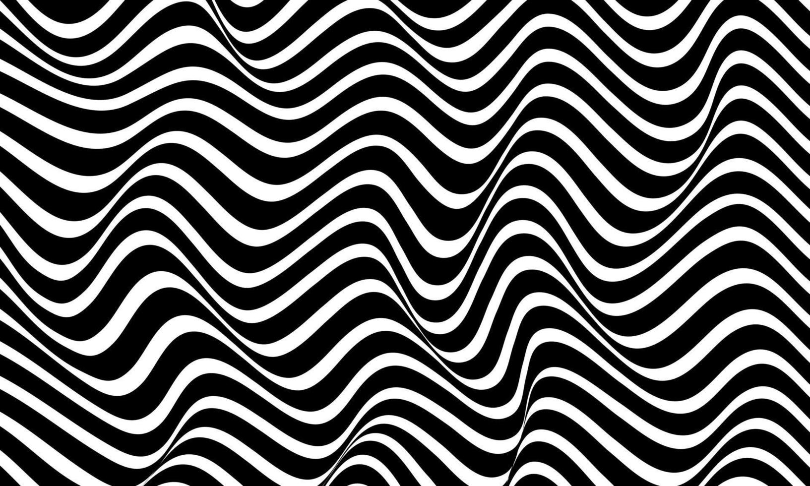 linha ondulada de fundo abstrato é um padrão preto sobre um fundo branco. pode ser um papel de parede, padrão de tecido ou outro trabalho de imagem vetor