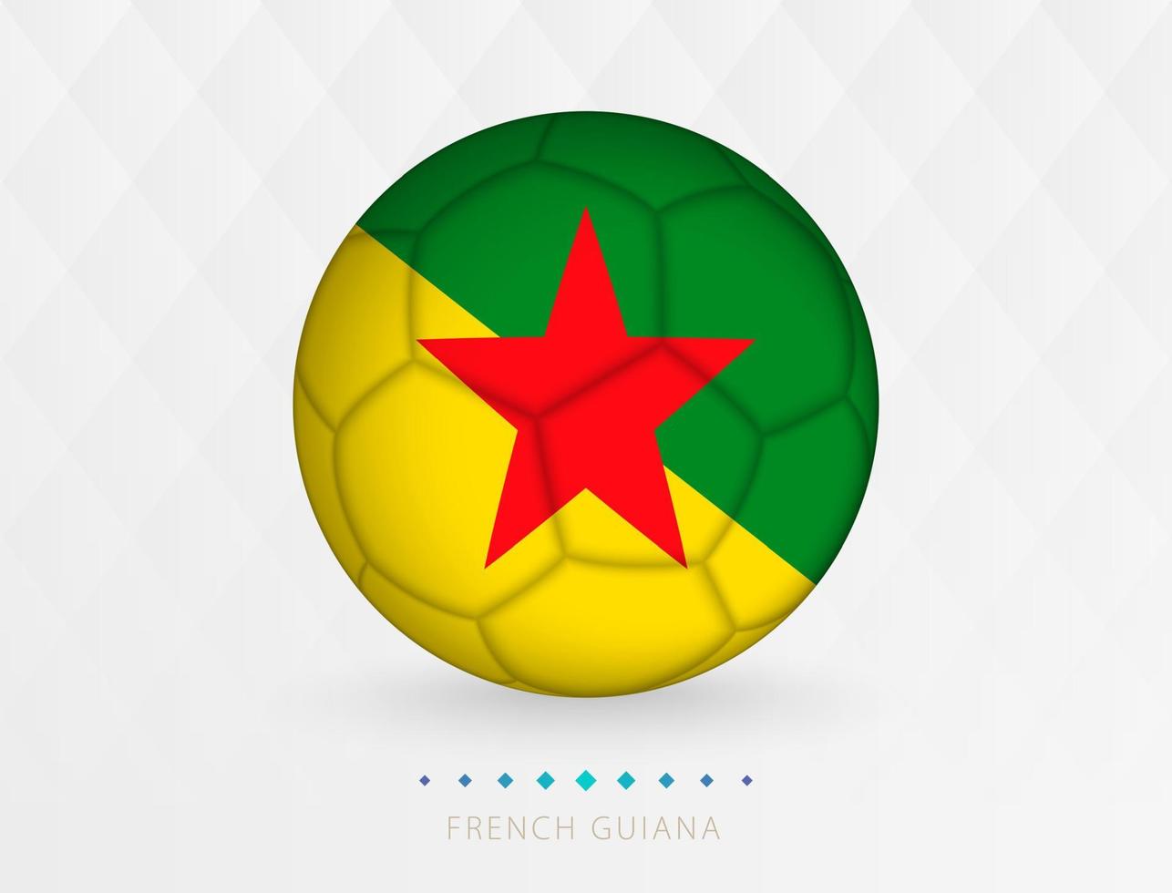 bola de futebol com padrão de bandeira da guiana francesa, bola de futebol com bandeira da seleção da guiana francesa. vetor