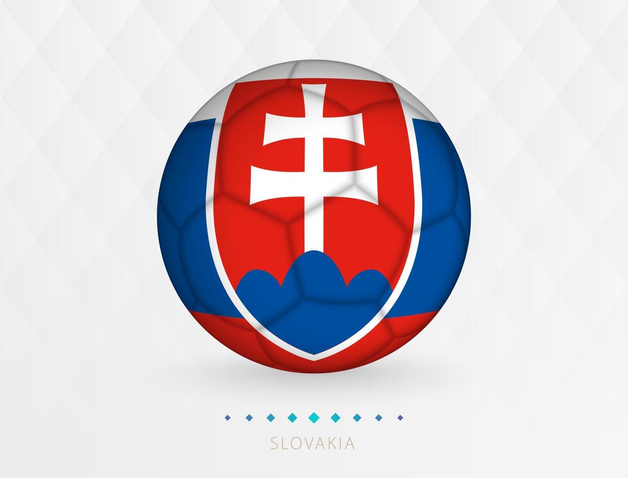 bola de futebol com padrão de bandeira da Eslováquia, bola de futebol com bandeira da seleção da Eslováquia. vetor