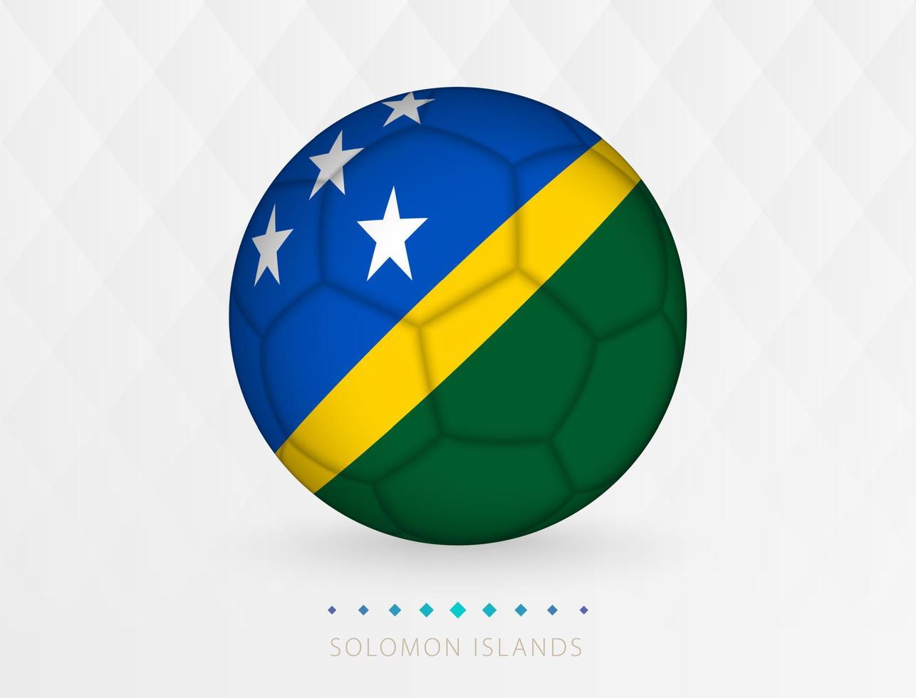 bola de futebol com padrão de bandeira das Ilhas Salomão, bola de futebol com a bandeira da seleção nacional das Ilhas Salomão. vetor