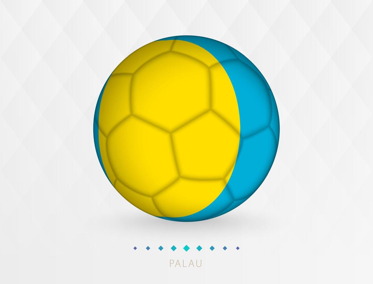 bola de futebol com padrão de bandeira de palau, bola de futebol com bandeira da seleção de palau. vetor
