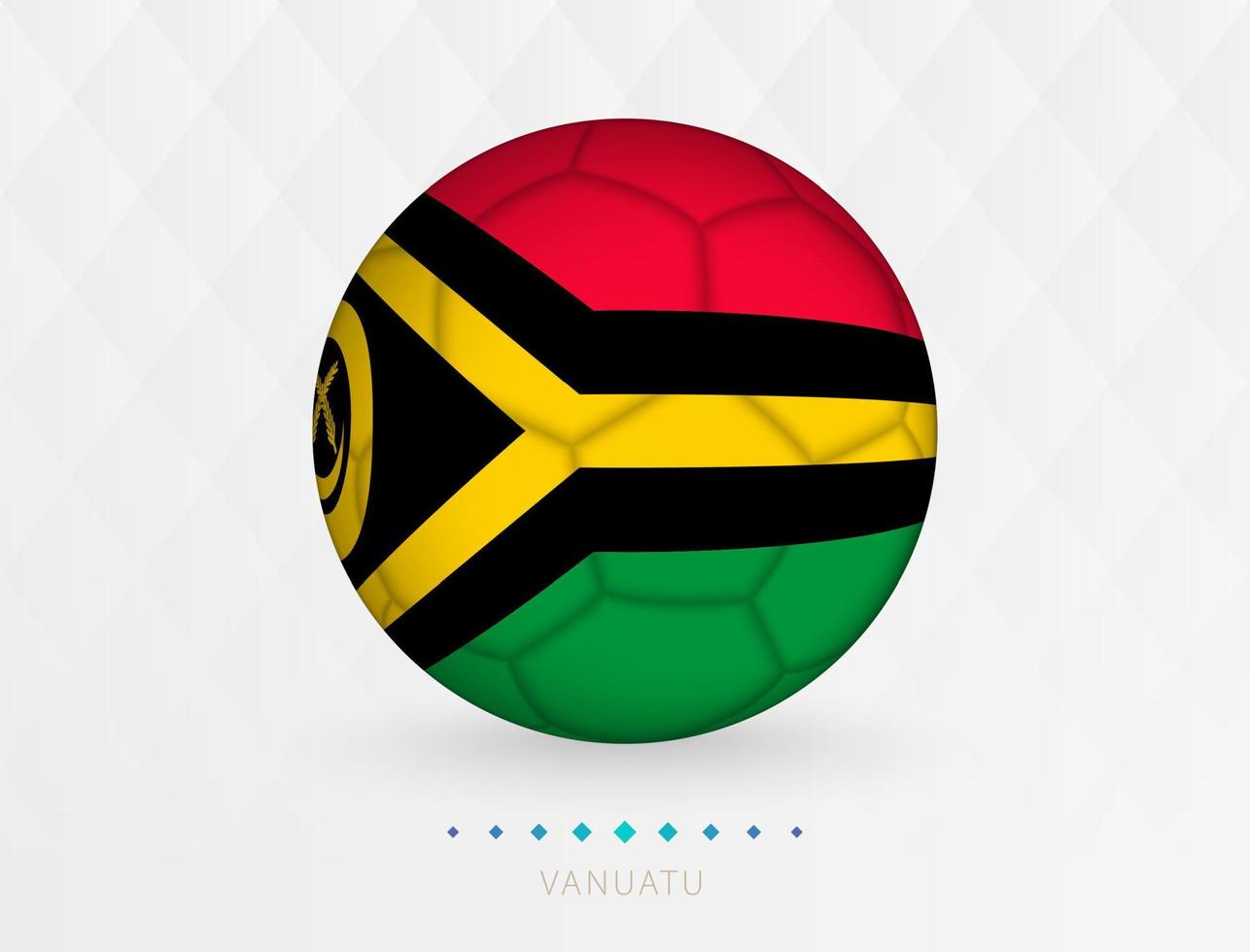 bola de futebol com padrão de bandeira de vanuatu, bola de futebol com bandeira da seleção de vanuatu. vetor