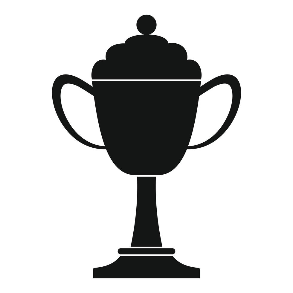 vetor de ícone de prêmio de xícara simples