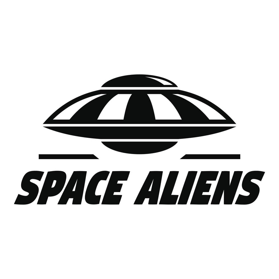 logotipo de alienígenas do espaço, estilo simples vetor