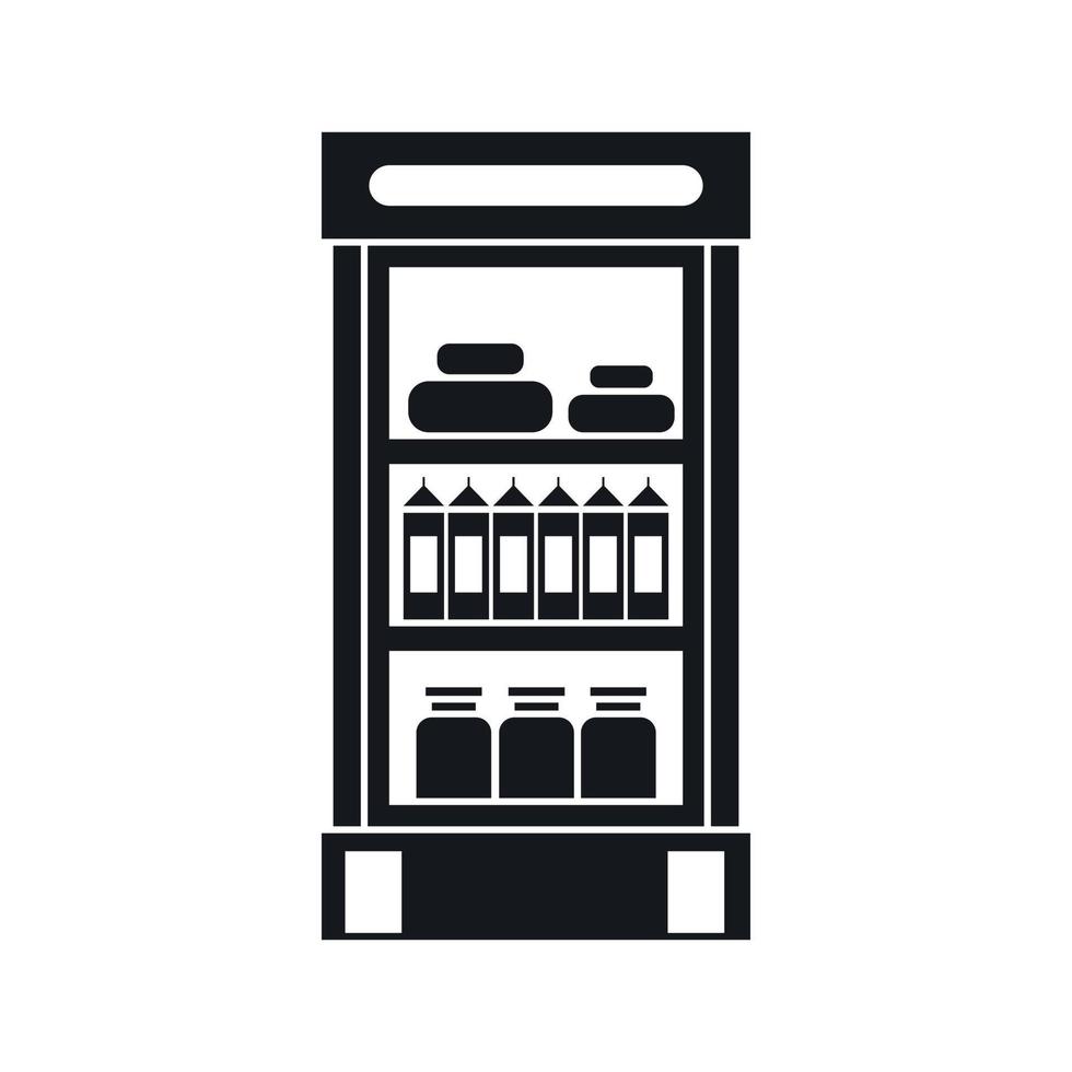 produtos no ícone da geladeira do supermercado vetor